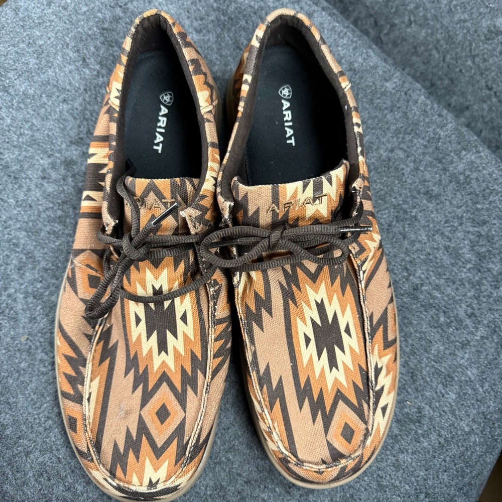 Ariat Mens 13D Hilo Southwestern Pattern Canvas Slip On Loafer Shoes 1003581 - Picture 6 of 7